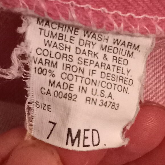 Vintage Lee Pink Acid Washed Tapered Waist Jeans - Picture 8 of 8